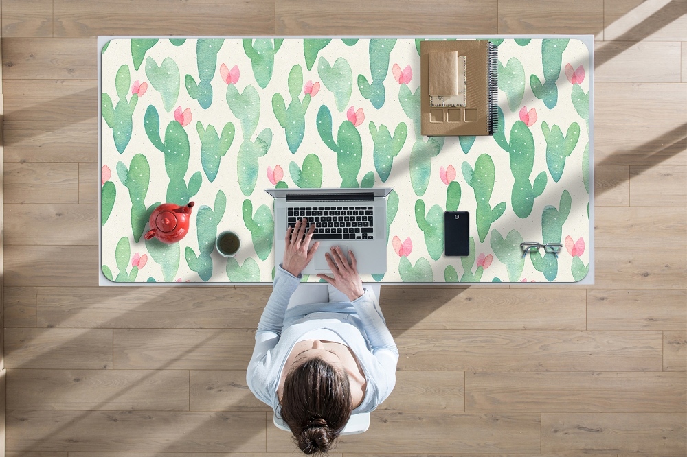 Schreibtisch Unterlegmatte Kaktus-Spots. - Decormat