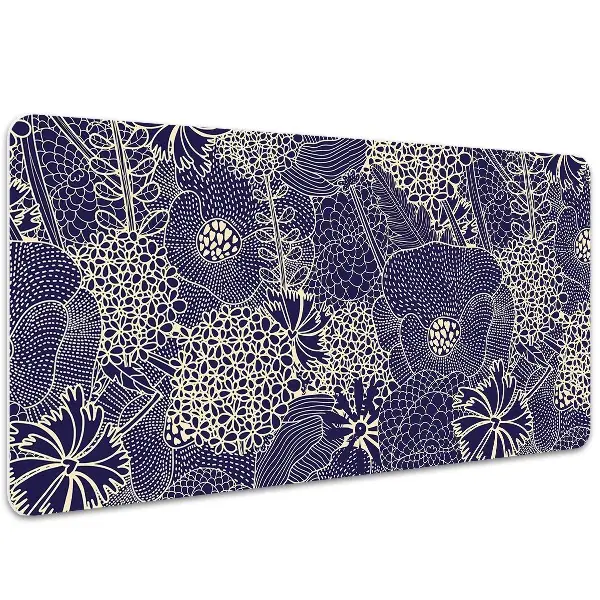 PVC Schreibtischmatte Blaues Muster