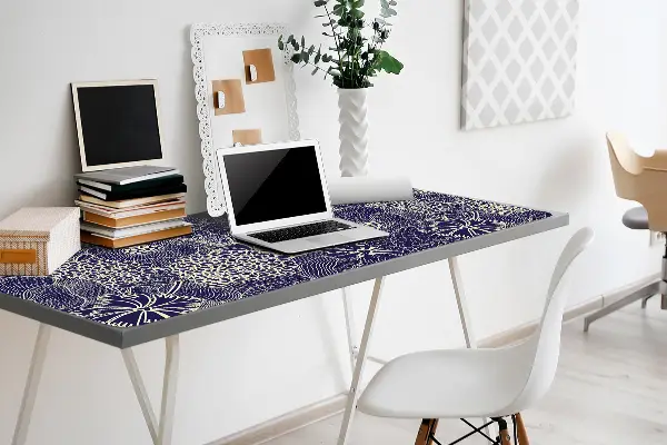 PVC Schreibtischmatte Blaues Muster