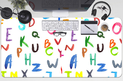 Büro-Schreibtischmatte Bunte Buchstaben