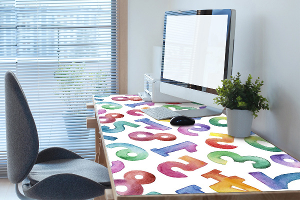 Schreibtisch Unterlegmatte Bunte Buchstaben