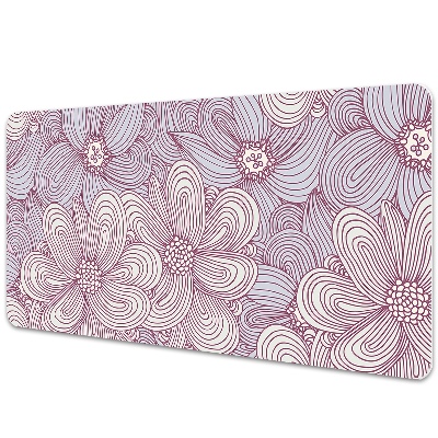 PVC Schreibtischmatte Doodle-Blumen