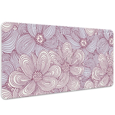 PVC Schreibtischmatte Doodle-Blumen