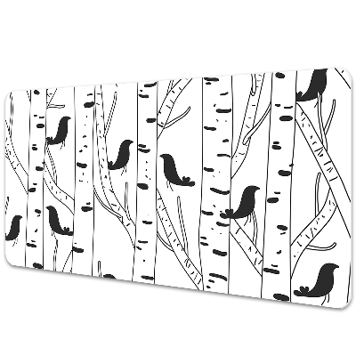 Schreibtisch Unterlegmatte Vögel und Bäume
