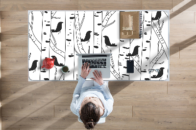 Schreibtisch Unterlegmatte Vögel und Bäume