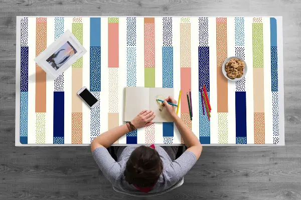 PVC Schreibtischmatte Bunte Streifen