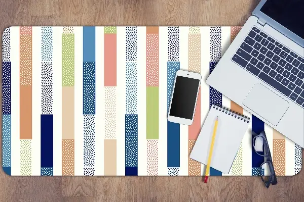 PVC Schreibtischmatte Bunte Streifen