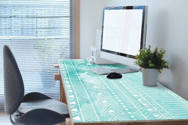 PVC Schreibtischmatte Geometrische Türkis