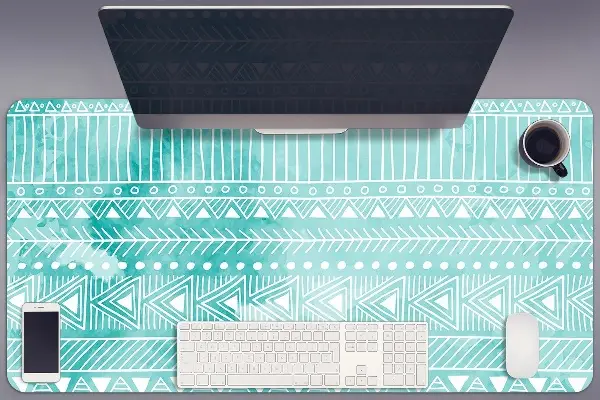 PVC Schreibtischmatte Geometrische Türkis