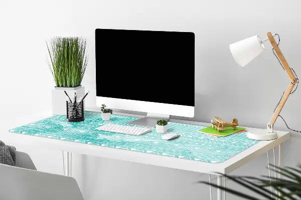 PVC Schreibtischmatte Geometrische Türkis