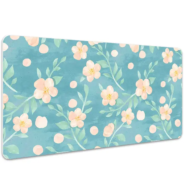 Schreibtisch Unterlegmatte Pastellblumen