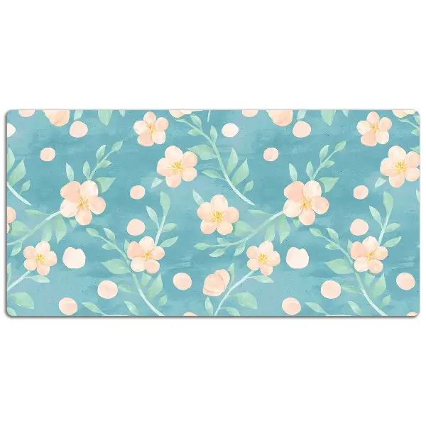 Schreibtisch Unterlegmatte Pastellblumen