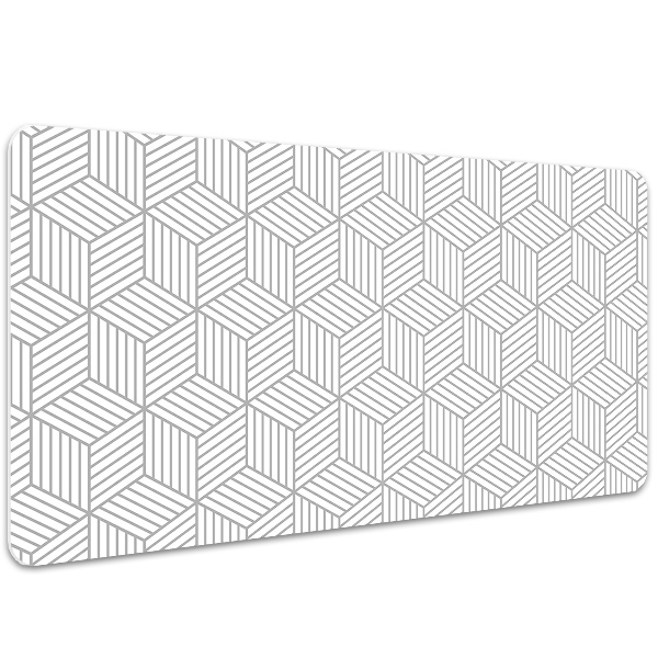 Schreibtisch Unterlegmatte 3D-Würfel-Muster.