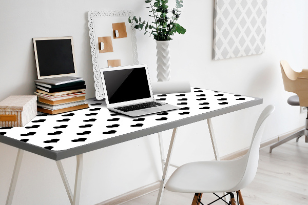 Schreibtisch Unterlegmatte Schwarze Herzen
