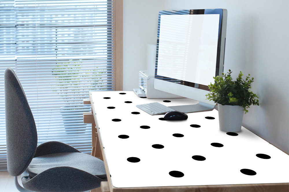 PVC Schreibtischmatte Schwarze Punkte - Decormat