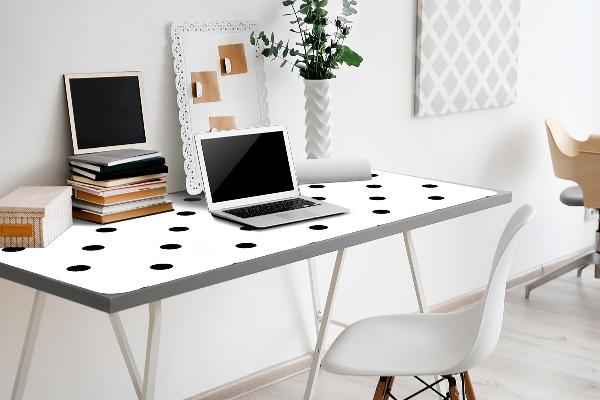 PVC Schreibtischmatte Schwarze Punkte