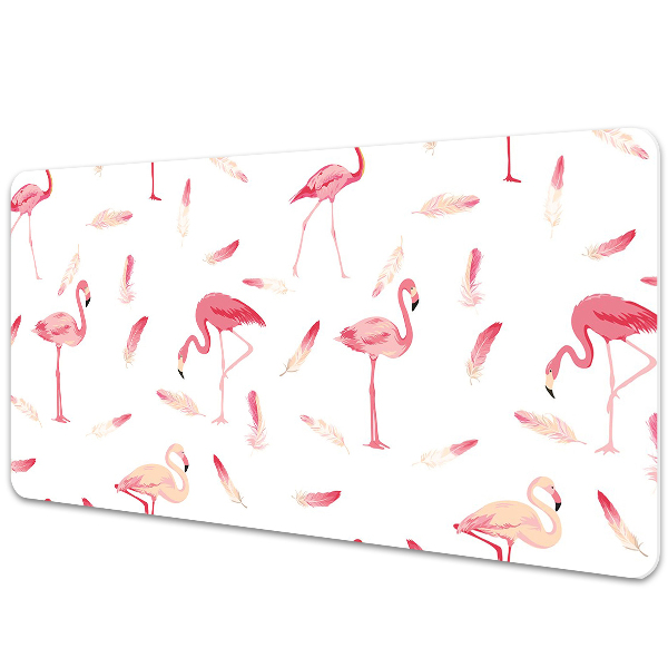 Schreibtisch Unterlegmatte Flamingo Herde.