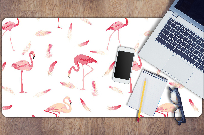 Schreibtisch Unterlegmatte Flamingo Herde.