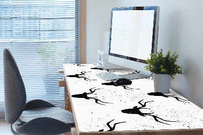 Schreibtischunterlage Schwarzes Hirschmuster