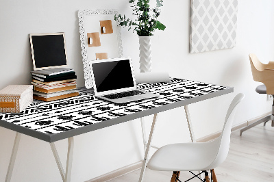 Büro-Schreibtischmatte Boho schwarz und weiß