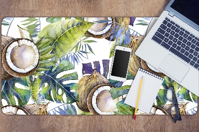 Schreibtischunterlage Kokosnüsse und Blätter