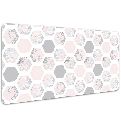 Schreibtisch Unterlegmatte Hexagon