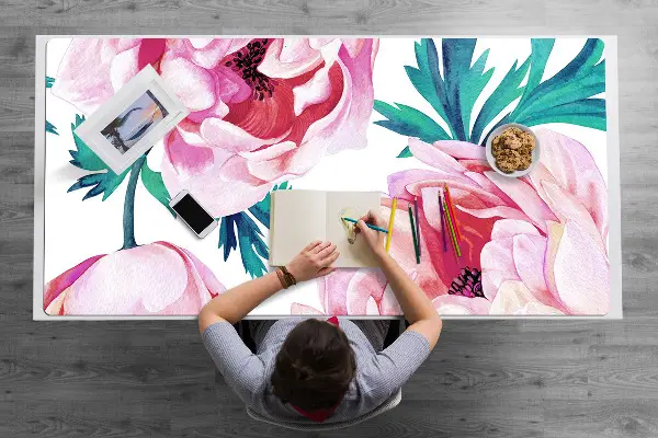 Büro-Schreibtischmatte Mohnblume