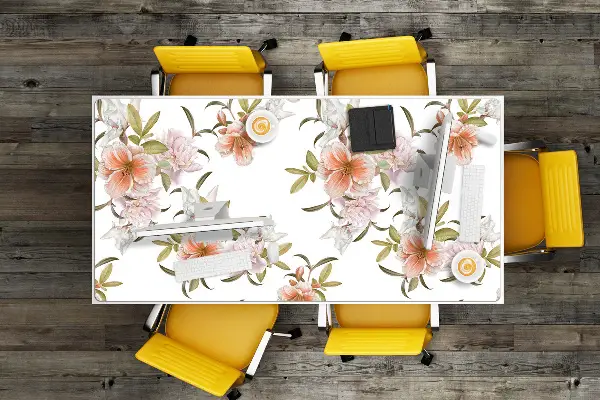 Büro-Schreibtischmatte Frühlingsblumen