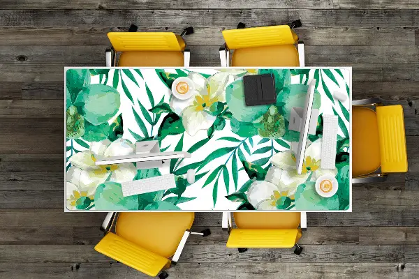 Schreibtischunterlage Pastellblumen
