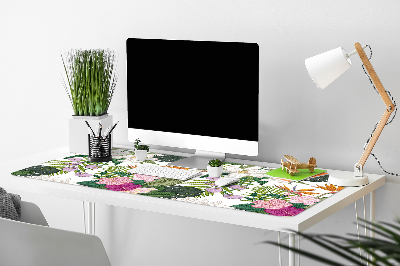 PVC Schreibtischmatte Exotische Blumen