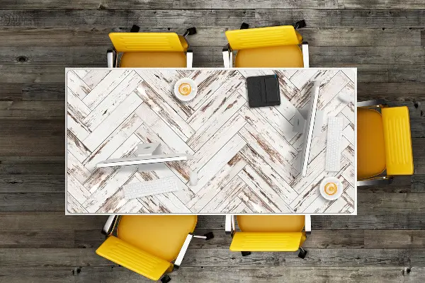 PVC Schreibtischmatte Holzboden