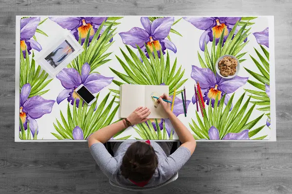 PVC Schreibtischmatte Lilane Blumen