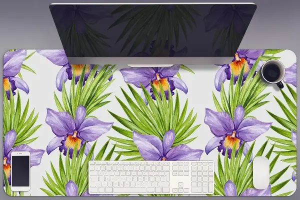 PVC Schreibtischmatte Lilane Blumen