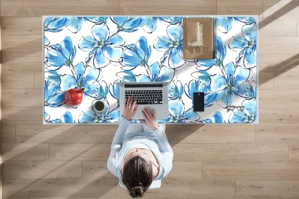 Schreibtischunterlage Aquarellblumen