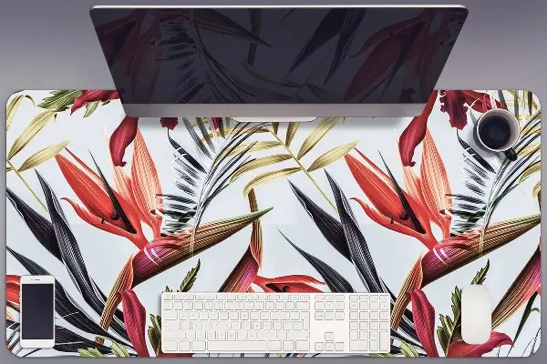 Schreibtisch Unterlegmatte Pastellblumen