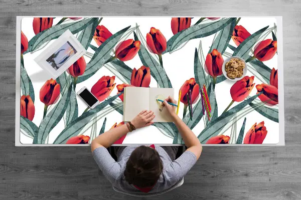 Schreibtisch Unterlegmatte Tulpen