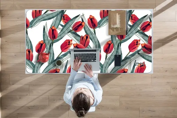 Schreibtisch Unterlegmatte Tulpen
