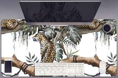 Schreibtisch Unterlegmatte Leoparden auf einem Zweig