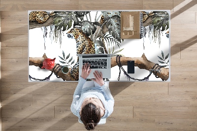 Schreibtisch Unterlegmatte Leoparden auf einem Zweig
