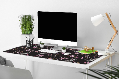 Büro-Schreibtischmatte Reiher und Blumen