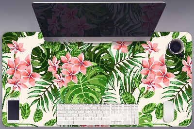 Büro-Schreibtischmatte Blumen Hawaii.