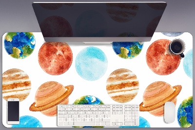 Büro-Schreibtischmatte Bunte Planeten