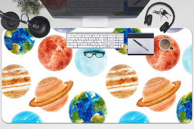 Büro-Schreibtischmatte Bunte Planeten