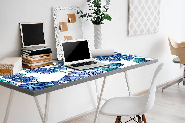 Büro-Schreibtischmatte Sechskantblumen
