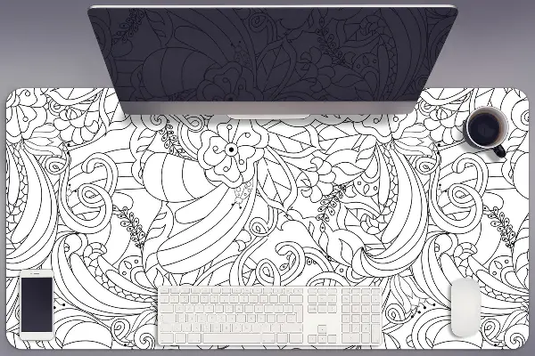 Büro-Schreibtischmatte Doodle-Muster