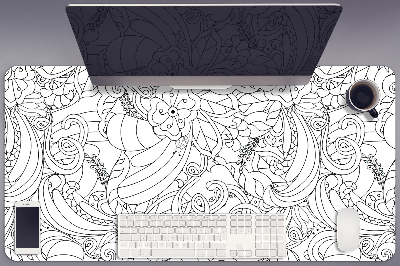 Büro-Schreibtischmatte Doodle-Muster