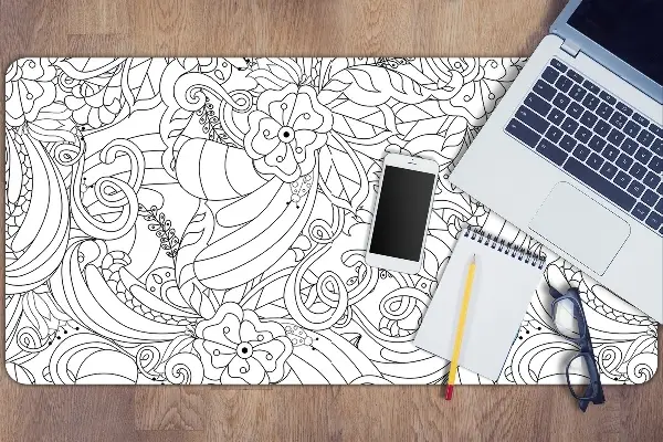 Büro-Schreibtischmatte Doodle-Muster