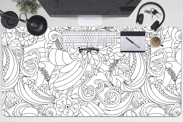 Büro-Schreibtischmatte Doodle-Muster