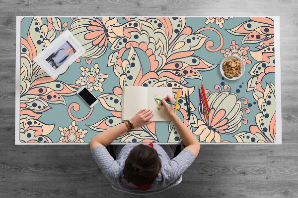 Büro-Schreibtischmatte Märchenblumen