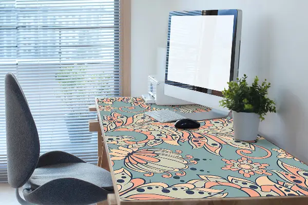 Büro-Schreibtischmatte Märchenblumen